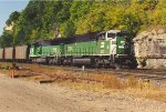 Empty coal train rolls east